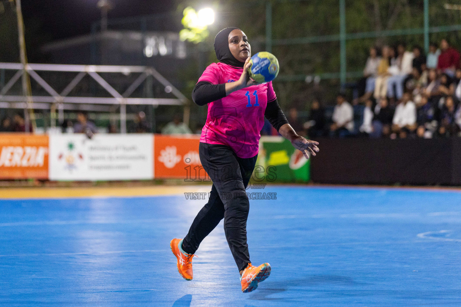 Day 18 of 10th National Handball Tournament 2023, held in Handball ground, Male', Maldives on Sunday, 17th December 2023 Photos: Nausham Waheed/ Images.mv