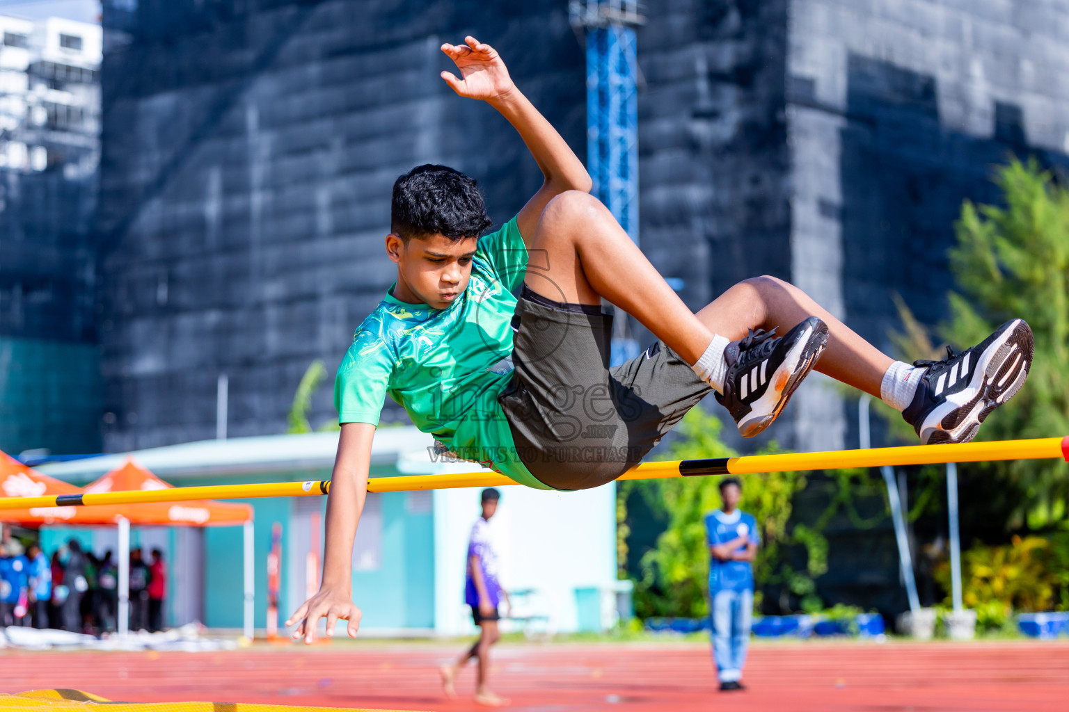 Day 3 of MWSC Interschool Athletics Championships 2024 held in Hulhumale Running Track, Hulhumale, Maldives on Monday, 11th November 2024. Photos by:  Nausham Waheed / Images.mv