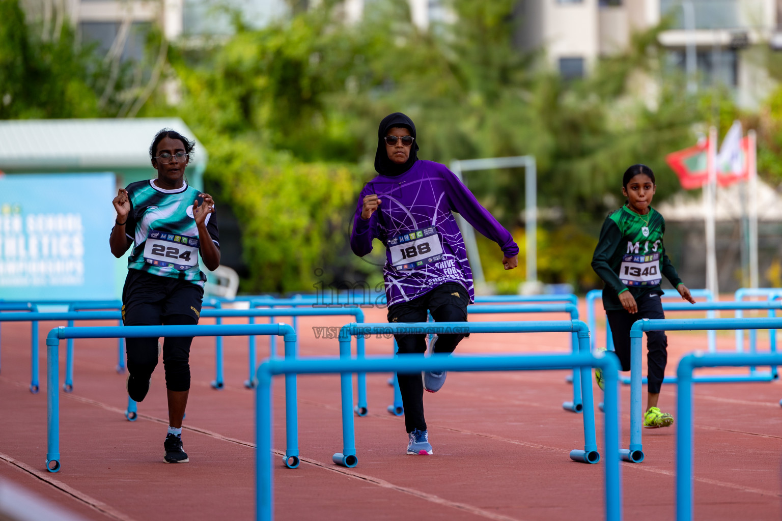 Day 2 of MWSC Interschool Athletics Championships 2024 held in Hulhumale Running Track, Hulhumale, Maldives on Sunday, 10th November 2024. 
Photos by: Hassan Simah / Images.mv