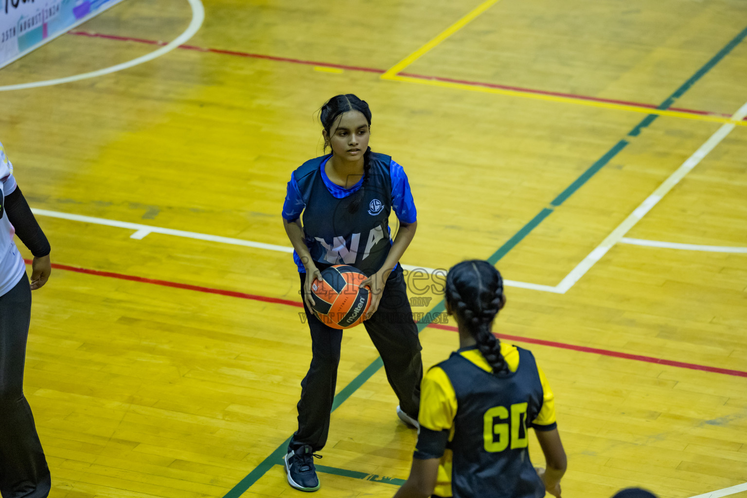 Day 12 of 25th Inter-School Netball Tournament was held in Social Center at Male', Maldives on Thursday, 22nd August 2024.