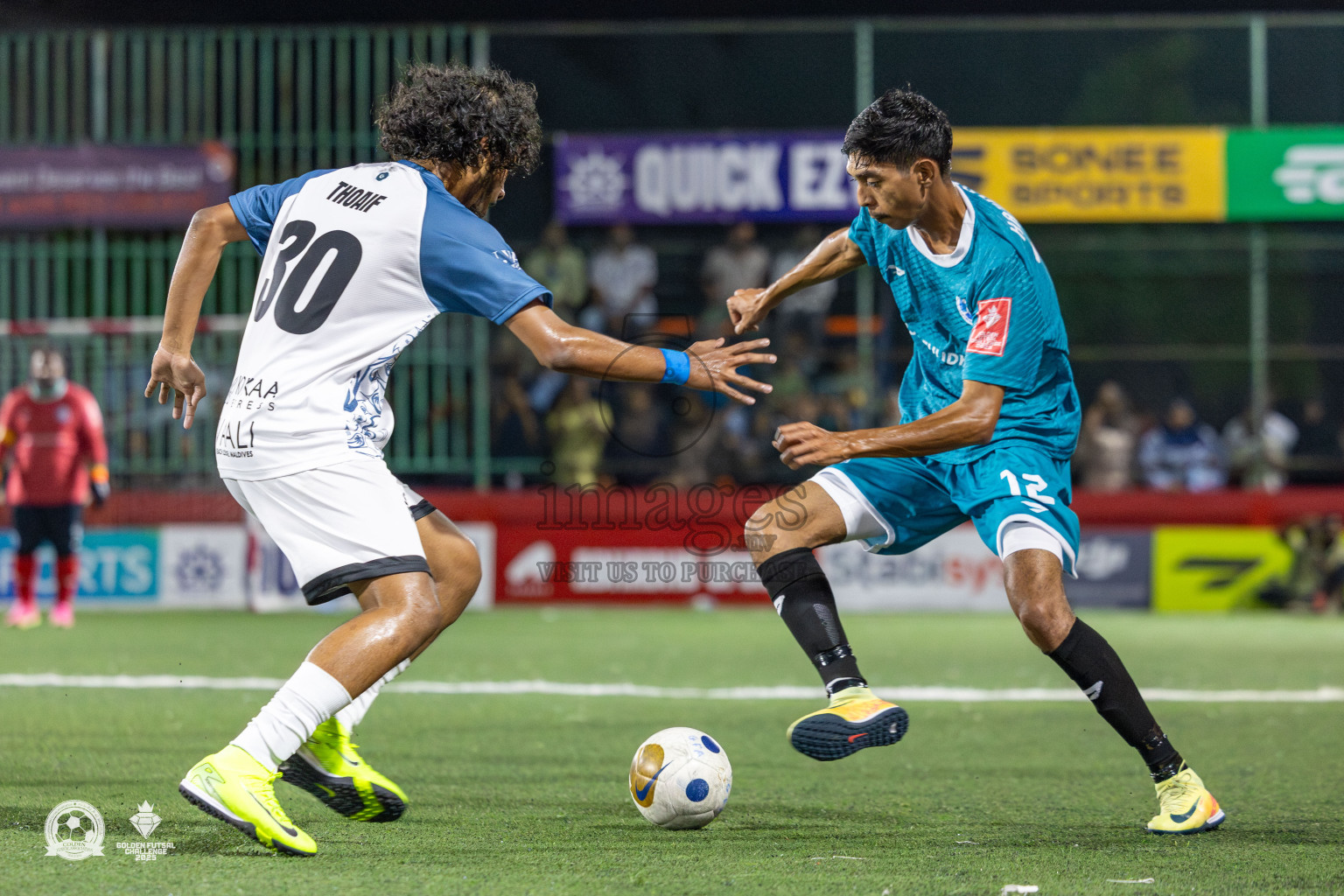 V. Fulidhoo vs V. Felidhoo in Day 12 of Golden Futsal Challenge 2025 was held on Thursday, 16th January 2025, in Hulhumale', Maldives Photos: Mohamed Mahfooz Moosa / images.mv