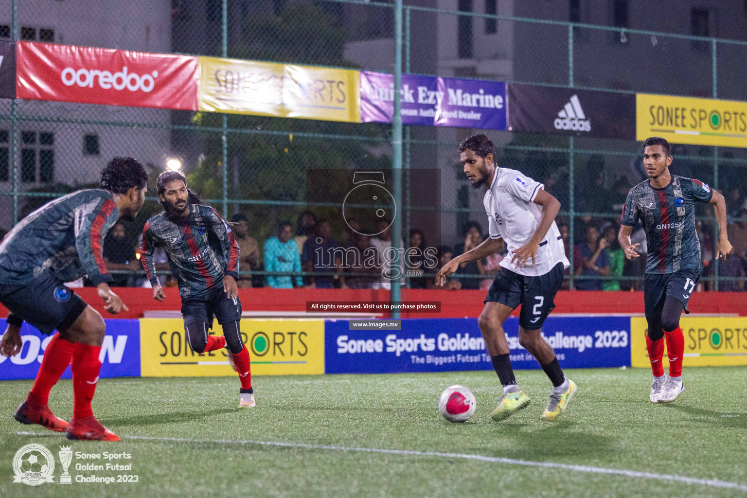 R. Inguraidhoo vs R. Innamadhoo in Day 4 of Golden Futsal Challenge 2023 on 08 February 2023 in Hulhumale, Male, Maldives