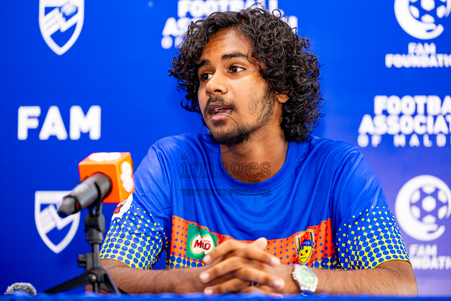 Final Pre-Match Press of Under 19 Youth Championship 2024 was held at National Stadium in Male', Maldives on Sunday, 30th June 2024. Photos: Nausham Waheed / images.mv