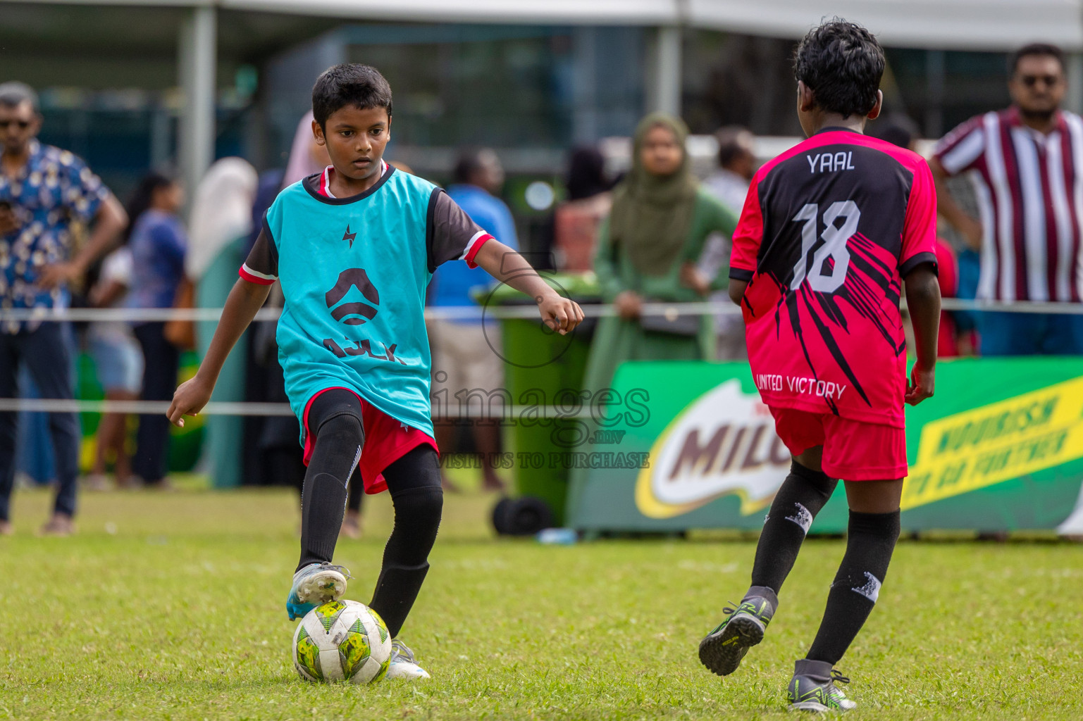 Day 1 of MILO Academy Championship 2024 - U12 was held at Henveiru Grounds in Male', Maldives on Thursday, 4th July 2024. Photos: Shuu Abdul Sattar / images.mv