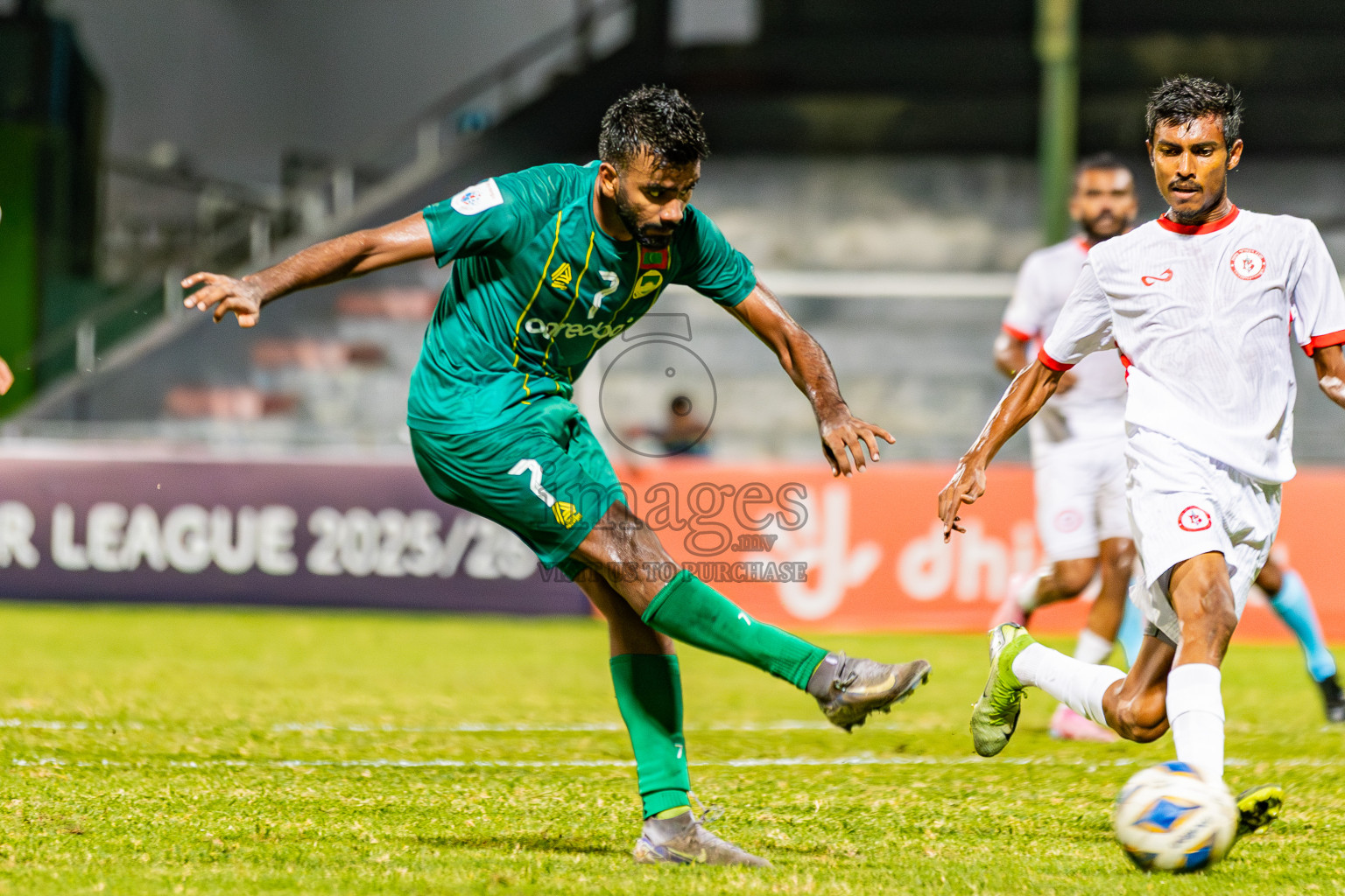Maziya Sports And Recreation vs Buru Sports Club in Dhivehi Premier League 2025/26 held in National Football Stadium, Male', Maldives on Tuesday, 30th September 2025. Photos: Areef Adam / Images.mv