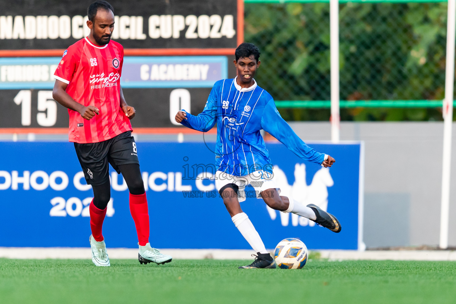 Furious FC vs Chester Academy from Manadhoo Council Cup 2024 in N Manadhoo Maldives on Thursday, 22nd February 2023. Photos: Nausham Waheed / images.mv