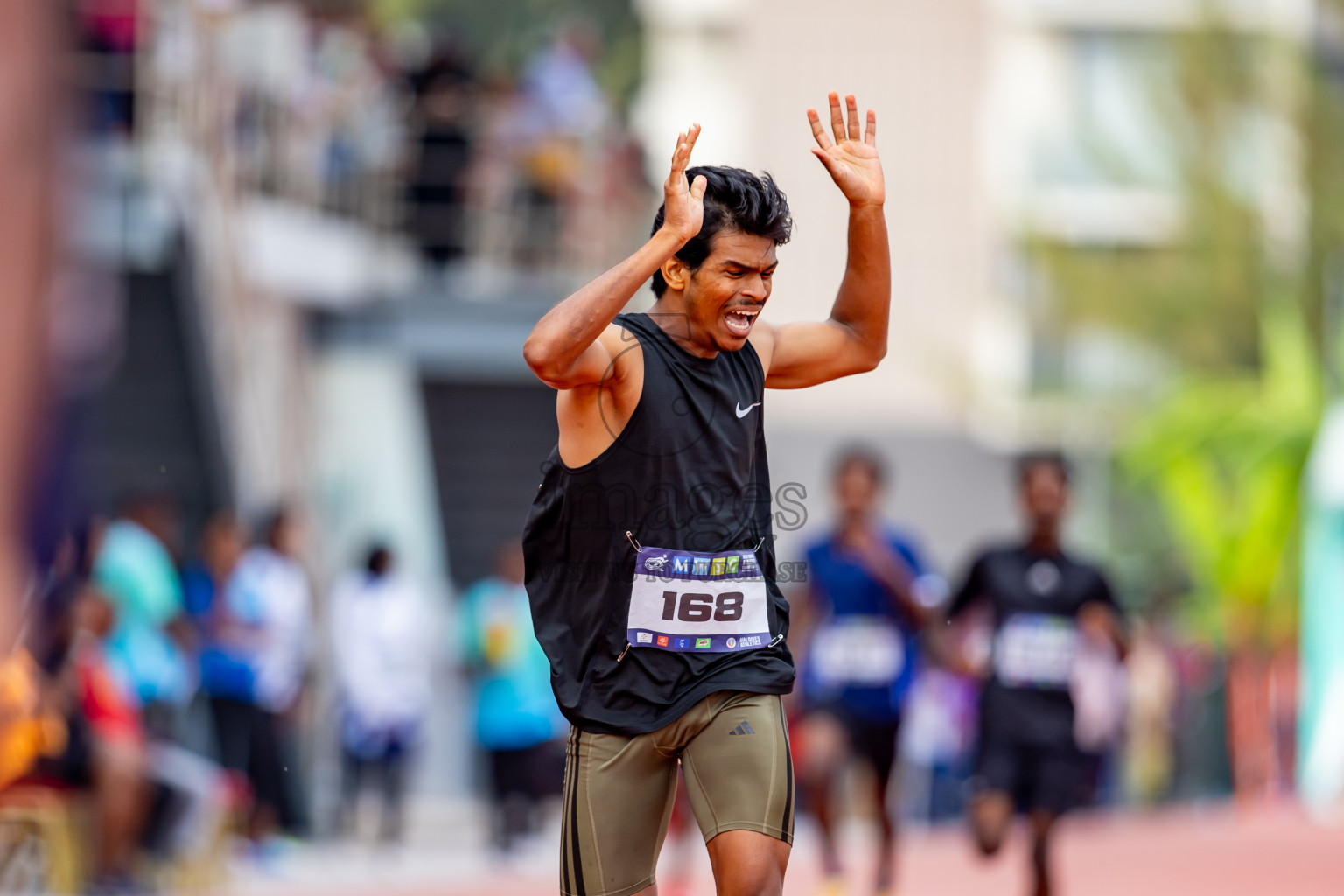 Day 6 of MWSC Interschool Athletics Championships 2024 held in Hulhumale Running Track, Hulhumale, Maldives on Thursday, 14th November 2024. Photos by: Nausham Waheed / Images.mv