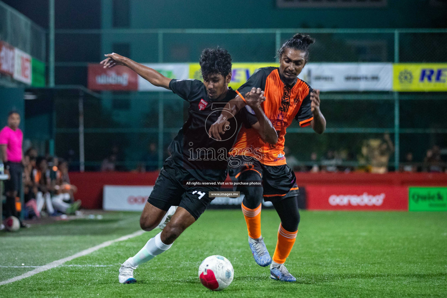 ADh. Hangnaameedhoo vs ADh. Dhagethi in Day 7 of Golden Futsal Challenge 2023 on 11 February 2023 in Hulhumale, Male, Maldives