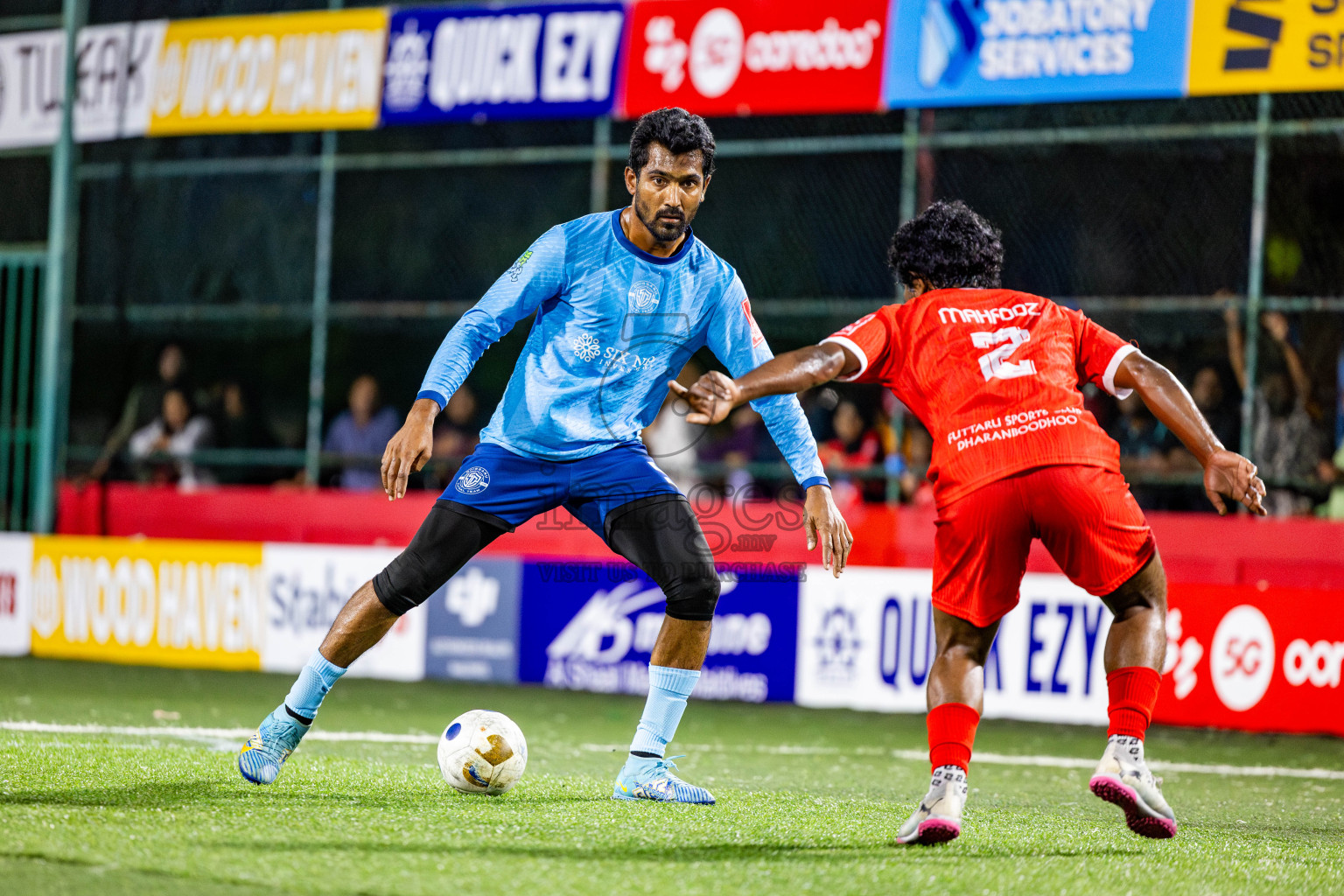 F Dharanboodhoo vs M Dhiggaru in zone round on Day 29 of Golden Futsal Challenge 2025 was held on Sunday , 2nd February 2025, in Hulhumale', Maldives. Photos: Nausham Waheed / images.mv