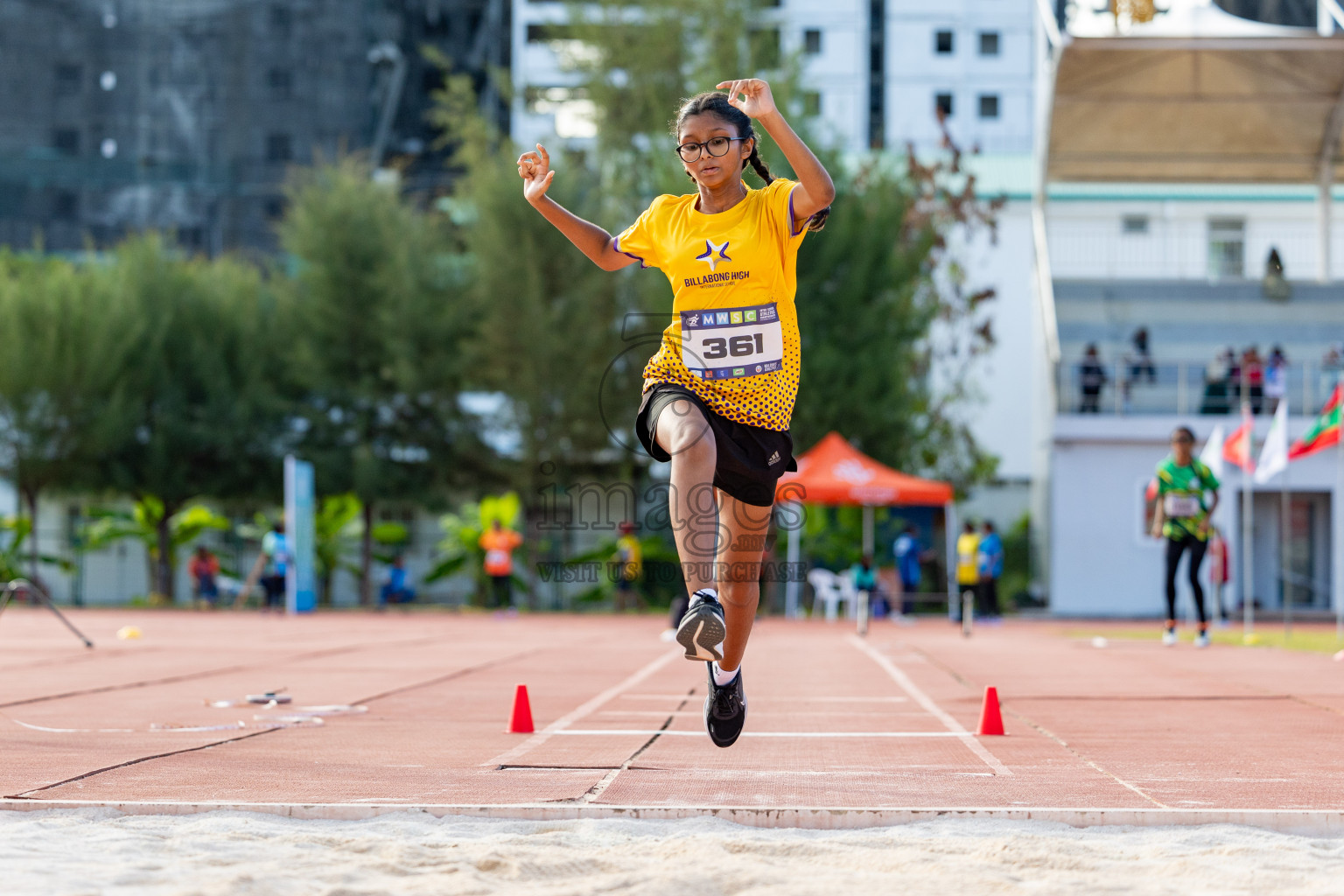 Day 2 of MWSC Interschool Athletics Championships 2024 held in Hulhumale Running Track, Hulhumale, Maldives on Sunday, 10th November 2024. 
Photos by: Hassan Simah / Images.mv