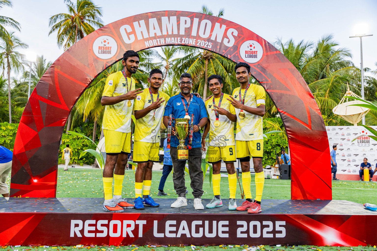 Jumeirah vs Varu in Final of Resort League 2025 (North Male Zone) was held on Saturday, 27th September 2025 in One And Only Reethi Rah Maldives Resort, Photos: Areef Adam / images.mv
