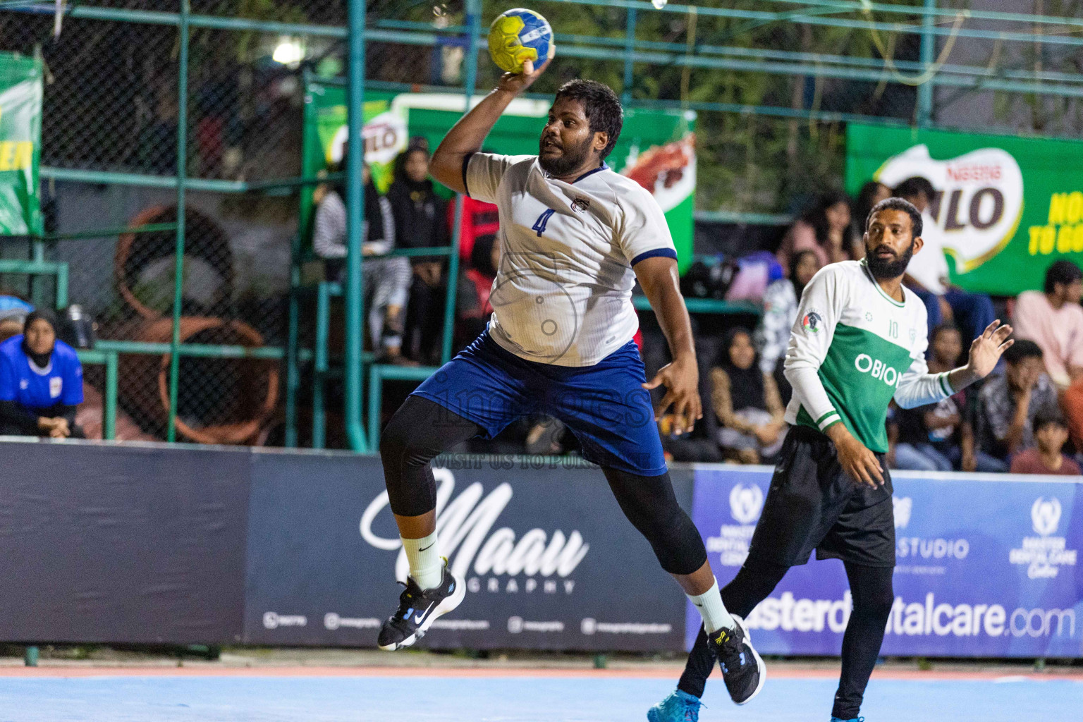 Day 19 of 10th National Handball Tournament 2023, held in Handball ground, Male', Maldives on Tuesday, 19th December 2023 Photos: Nausham Waheed/ Images.mv