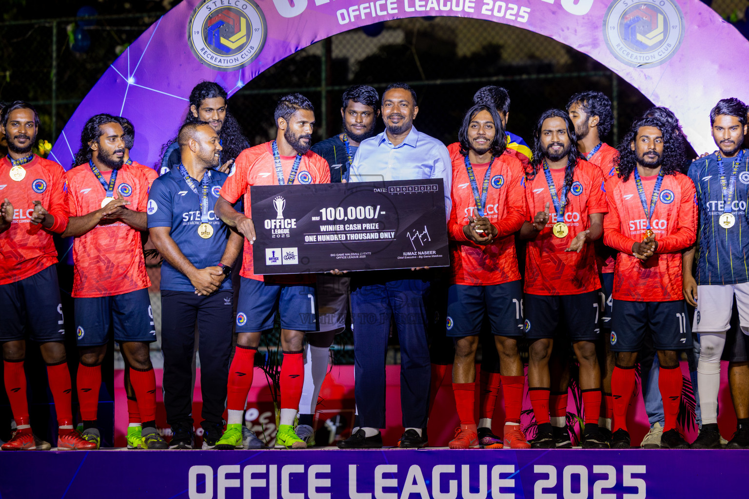 Police Club vs STELCO Rc in Final of Office League 2025 was held on Friday, 9th May 2025 in Hulhumale', Maldives. Photos: Nausham Waheed  / images.mv