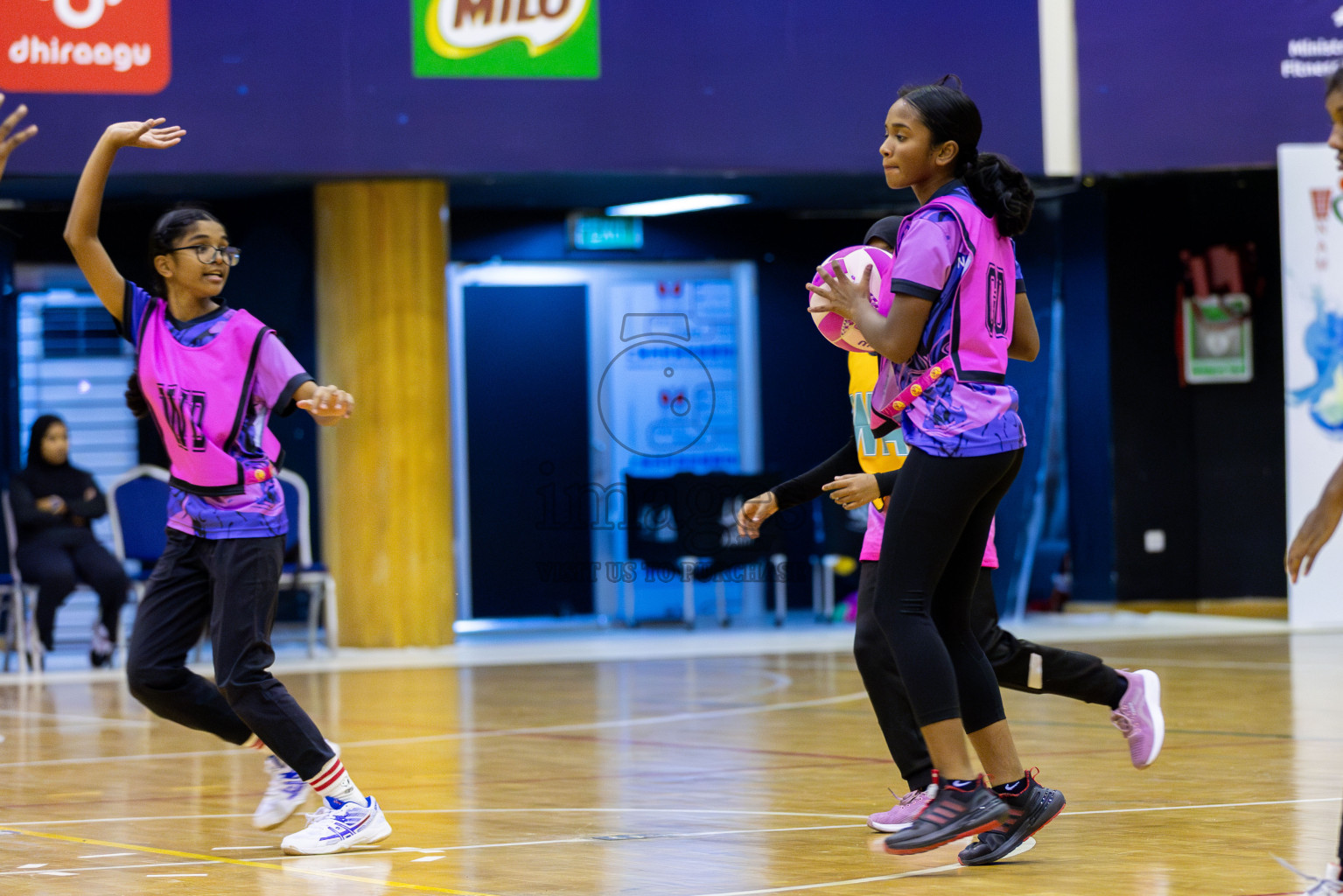 Sports academy A vs Netkids C (U13) in Day 1 of 3rd Junior Championship - Netball association of Maldives, held at Social Center on 19th January 2025 . Photos by Shuu Abdul Sattar / Images.mv