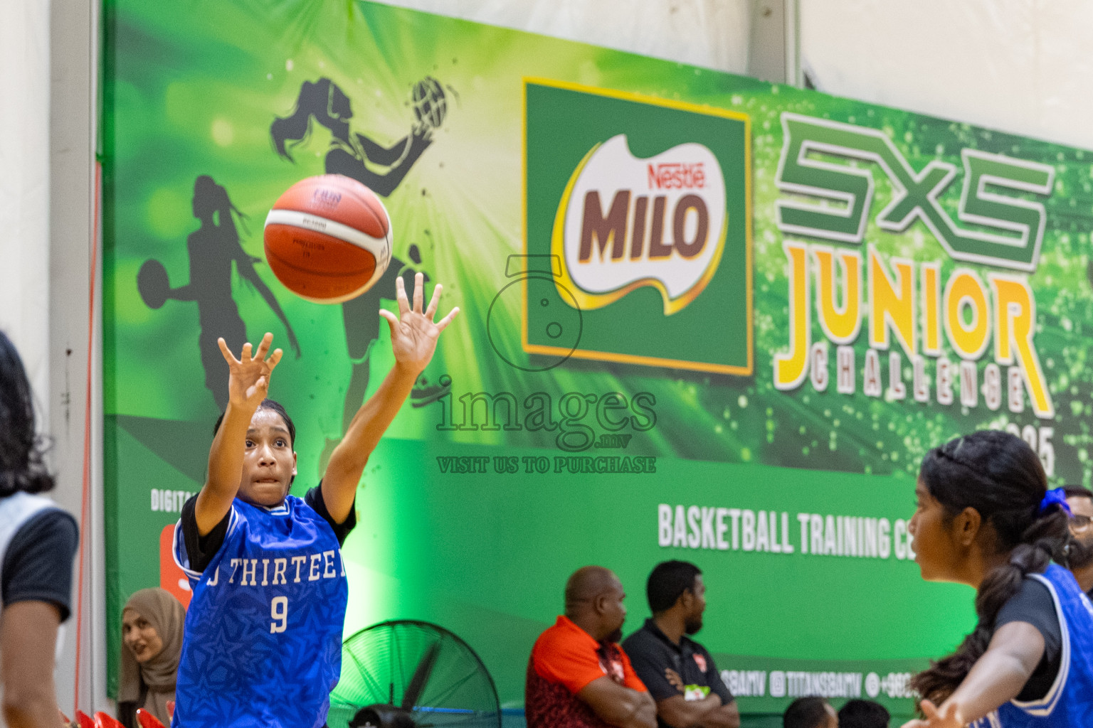 Day 3 of Milo 5 x 5 Junior Challenge 2025 - Basketball tournament held in Basketball Training Center, Male', Maldives on Saturday, 11th October 2025. 
Photos by:  Hassan Simah / Images.mv