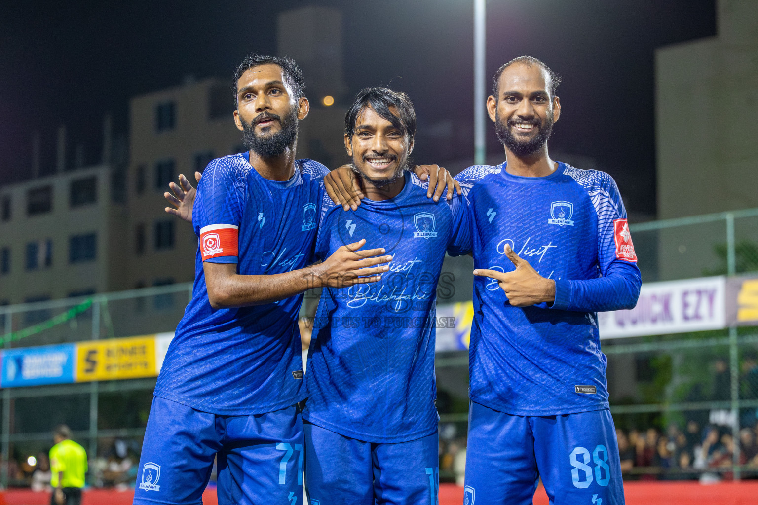 Sh Bilehfehi vs Sh Lhaimagu in Day 11 of Golden Futsal Challenge 2025 was held on Wednesday, 15th January 2025, in Hulhumale', Maldives Photos: Mohamed Mahfooz Moosa / images.mv
