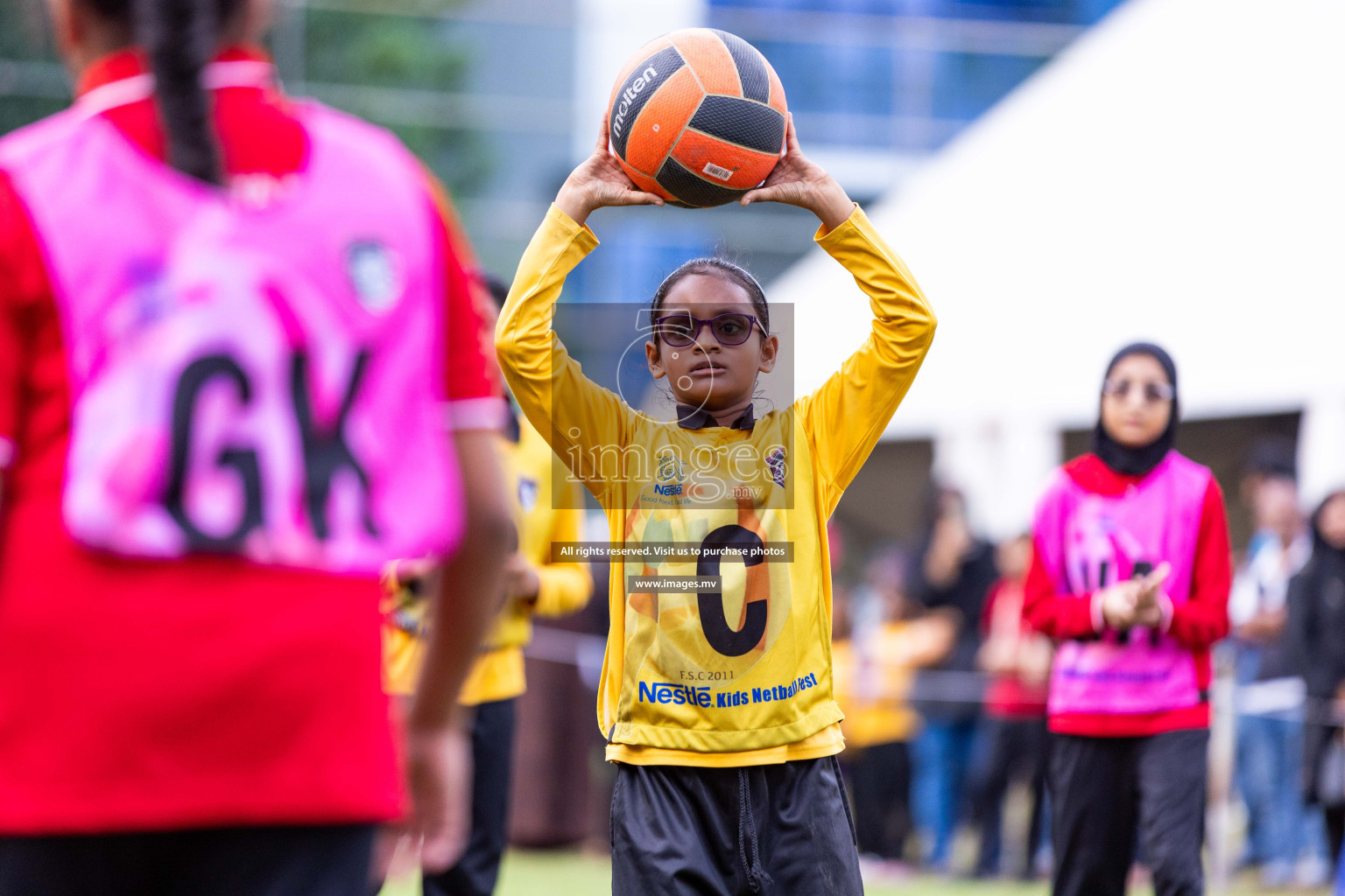 Day 2 of Nestle' Kids Netball Fiesta 2023 held in Henveyru Stadium, Male', Maldives on Thursday, 1st December 2023. Photos by Nausham Waheed / Images.mv