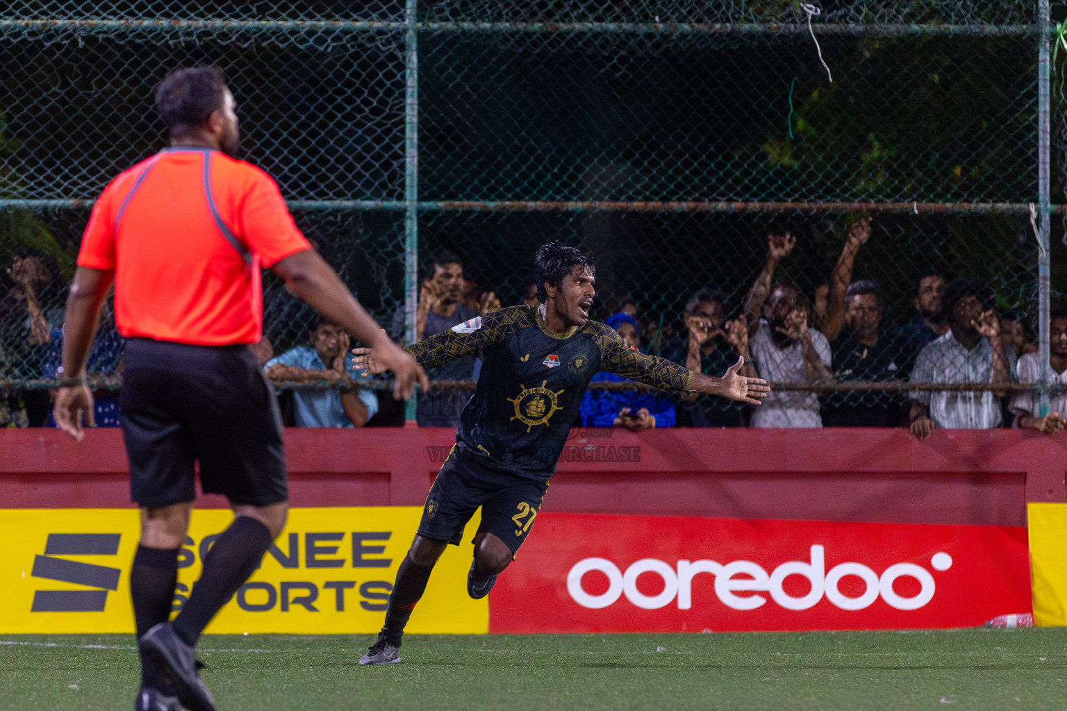 HA Muraidhoo vs HA Maarandhoo in Day 5 of Golden Futsal Challenge 2024 was held on Friday, 19th January 2024, in Hulhumale', Maldives Photos: Mohamed Mahfooz Moosa / images.mv