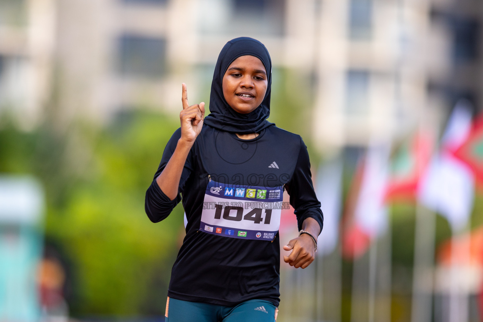 Day 2 of MWSC Interschool Athletics Championships 2024 held in Hulhumale Running Track, Hulhumale, Maldives on Sunday, 10th November 2024. Photos by: Ismail Thoriq / Images.mv