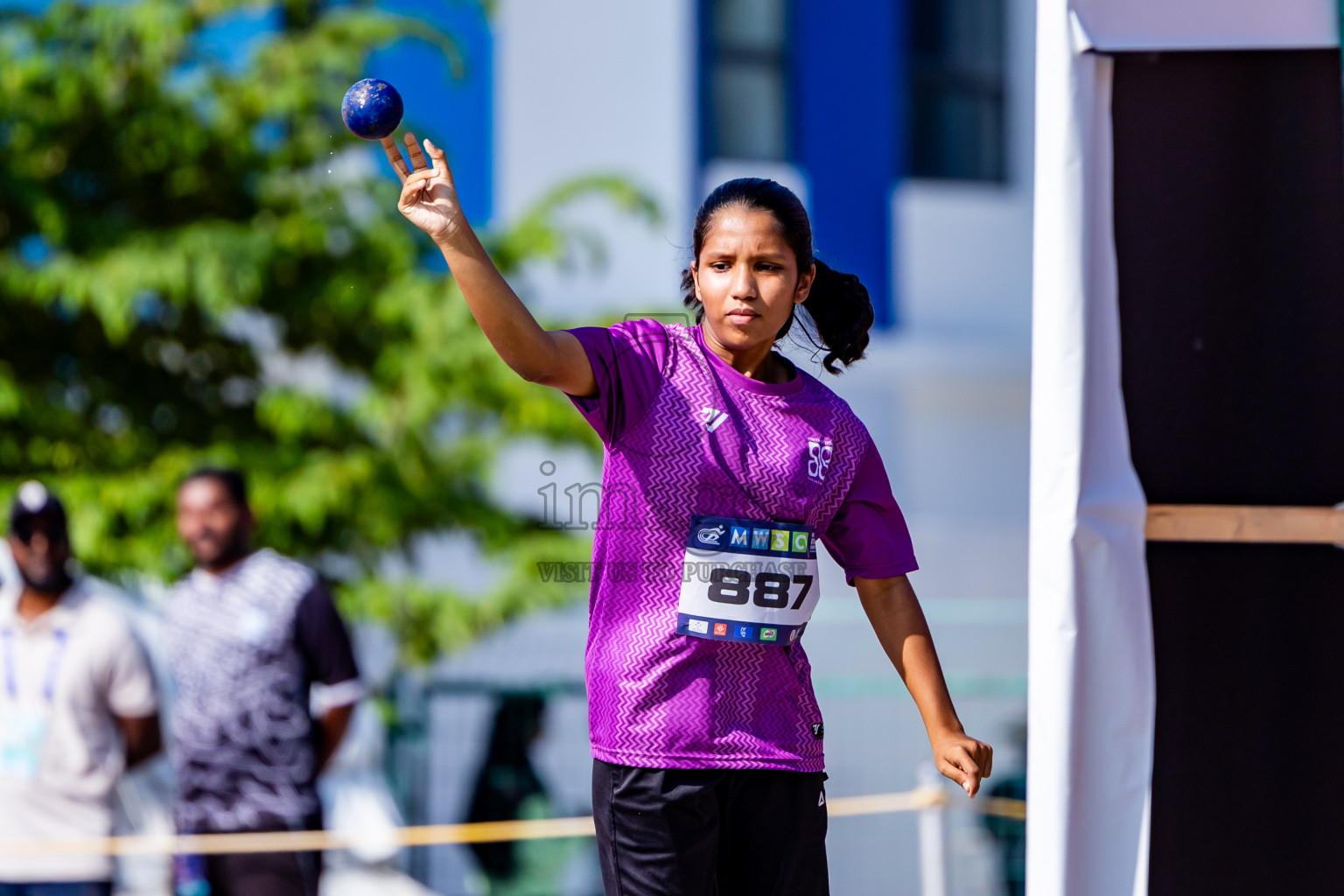 Day 3 of MWSC Interschool Athletics Championships 2024 held in Hulhumale Running Track, Hulhumale, Maldives on Monday, 11th November 2024. Photos by:  Nausham Waheed / Images.mv