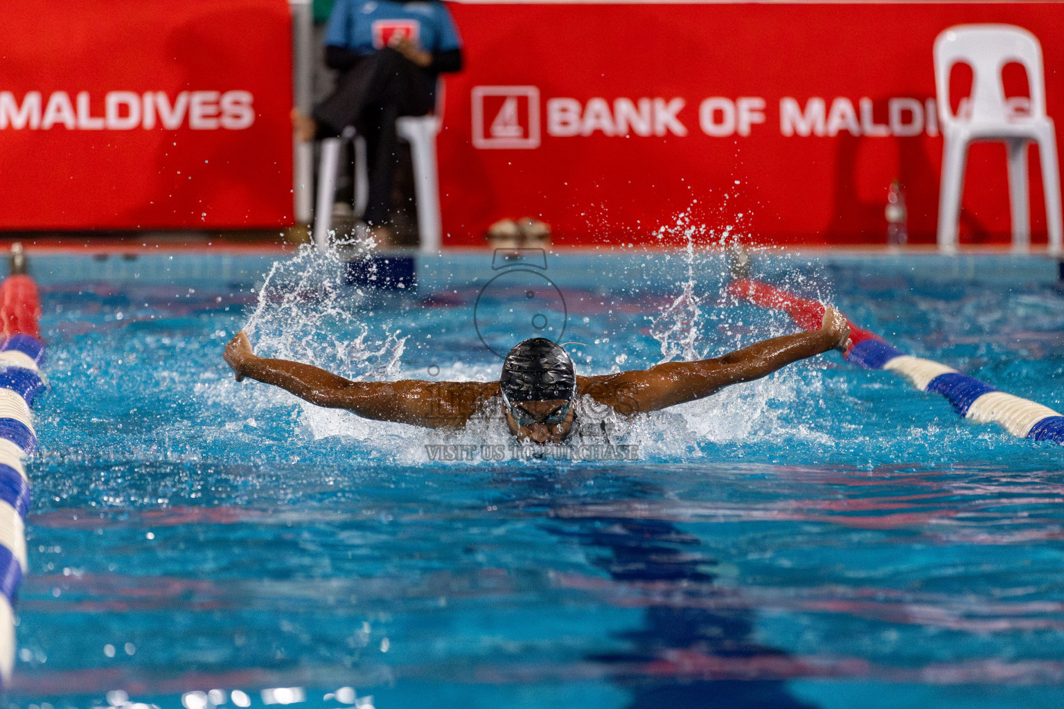 Day 2 of National Swimming Competition 2024 held in Hulhumale', Maldives on Saturday, 14th December 2024. Photos: Hassan Simah / images.mv