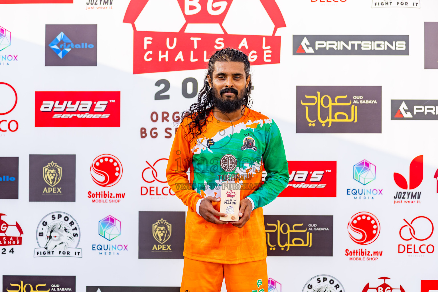 BOWS vs UNF in Day 2 of BG Futsal Challenge 2024 was held on Wednesday, 13th March 2024, in Male', Maldives Photos: Nausham Waheed / images.mv