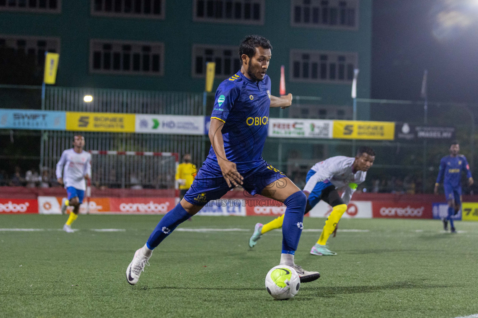 B Eydhafushi vs B Kendhoo in Day 18 of Golden Futsal Challenge 2024 was held on Thursday, 1st February 2024, in Hulhumale', Maldives Photos: Nausham Waheed, / images.mv