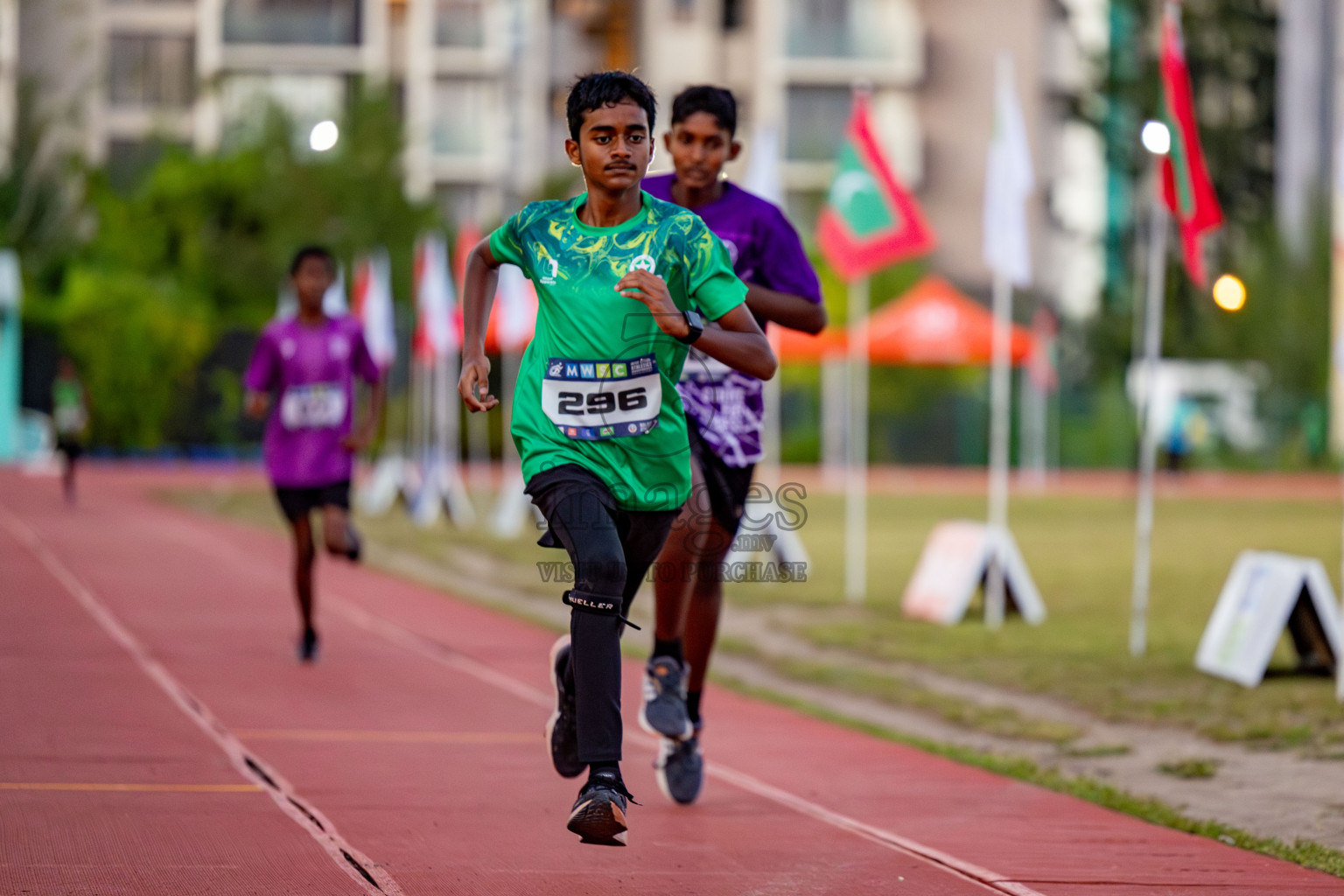 Day 1 of MWSC Interschool Athletics Championships 2024 held in Hulhumale Running Track, Hulhumale, Maldives on Saturday, 9th November 2024. 
Photos by: Hassan Simah / Images.mv