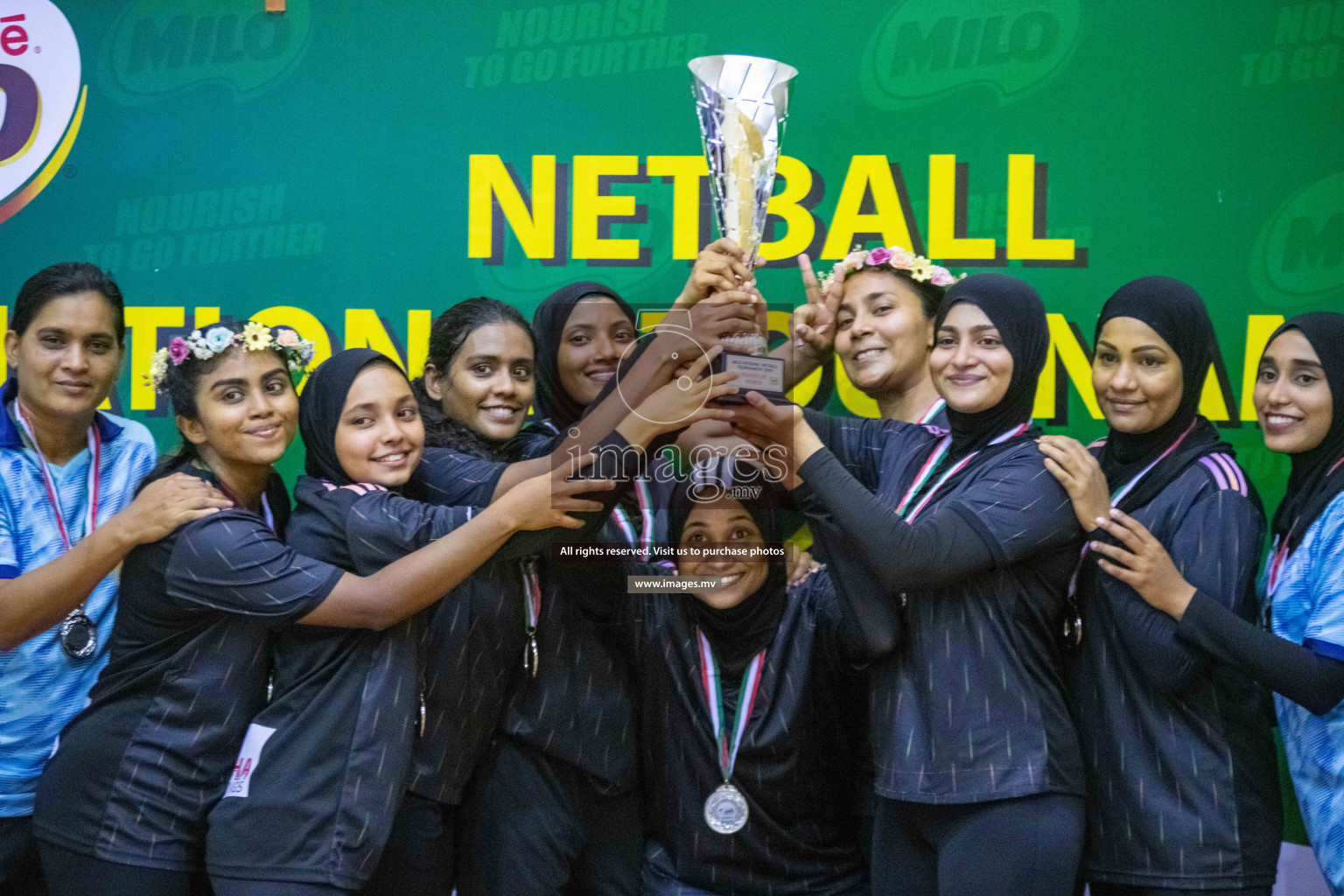 Kulhudhuffushi Youth & R.C vs Club Green Streets in the Finals of Milo National Netball Tournament 2021 (Women's) held on 5th December 2021 in Male', Maldives Photos: Ismail Thoriq / images.mv