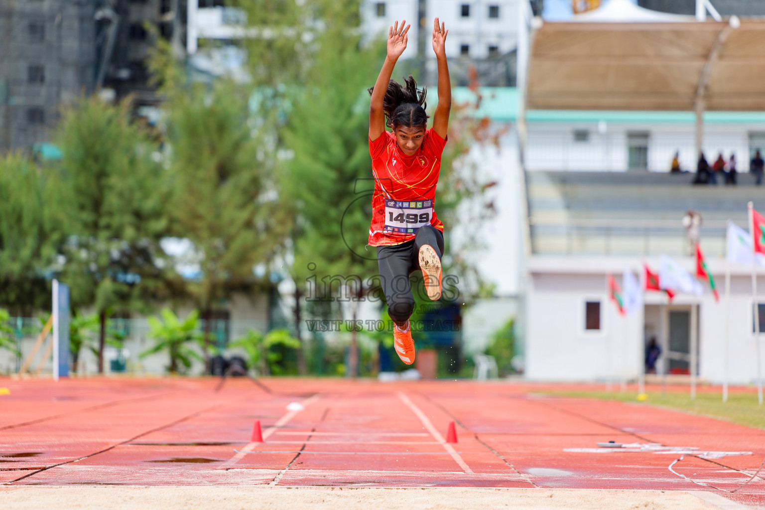 Day 1 of MWSC Interschool Athletics Championships 2024 held in Hulhumale Running Track, Hulhumale, Maldives on Saturday, 9th November 2024. 
Photos by: Ismail Thoriq, Hassan Simah / Images.mv