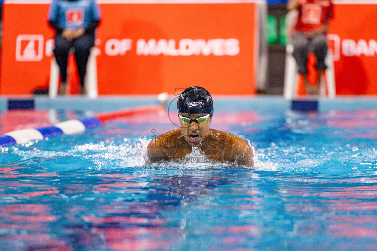 Day 4 of National Swimming Championship 2024 held in Hulhumale', Maldives on Monday, 16th December 2024. Photos: Hassan Simah / images.mv