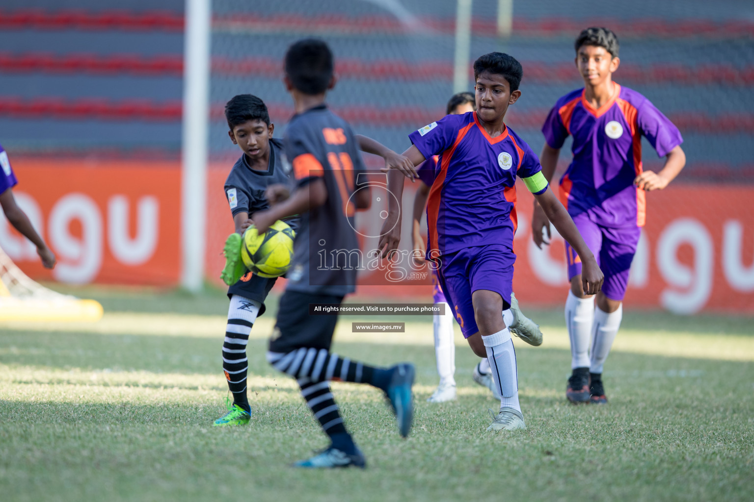 Ghaazee School and Ghiyaasudheen International School School in MAMEN Inter School Football Tournament 2019 (U13) in Male, Maldives on 4th April 2019 Photos: Ismail Thoriq / images.mv