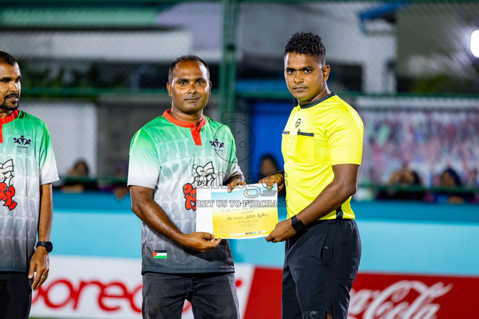 Dee Ess Kay vs Kovigoani in Final of Laamehi Dhiggaru Ekuveri Futsal Challenge 2024 was held on Wednesday, 31st July 2024, at Dhiggaru Futsal Ground, Dhiggaru, Maldives Photos: Nausham Waheed / images.mv