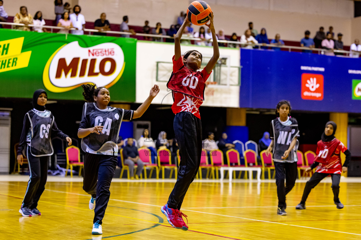 Day 7 of 25th Inter-School Netball Tournament was held in Social Center at Male', Maldives on Saturday, 17th August 2024. Photos: Nausham Waheed / images.mv