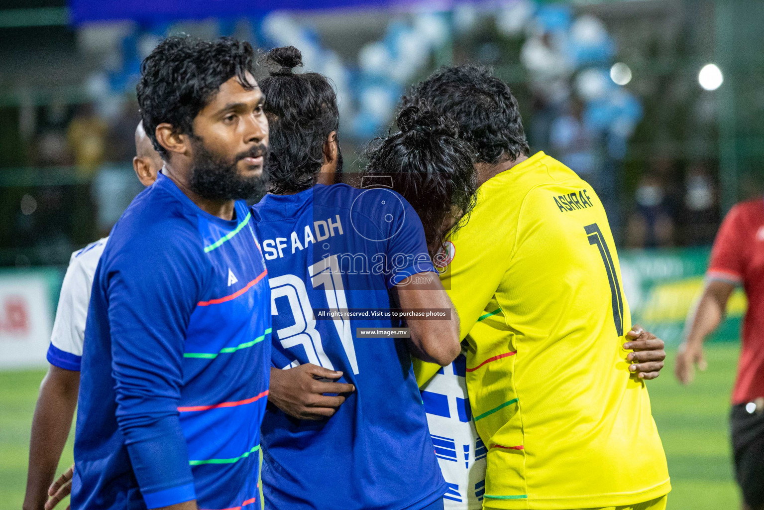 STO RC Vs Team Fenaka in the Quarter Finals of Club Maldives 2021 held in Hulhumale, Maldives on 13 December 2021. Photos: Shu Abdul Sattar / images.mv