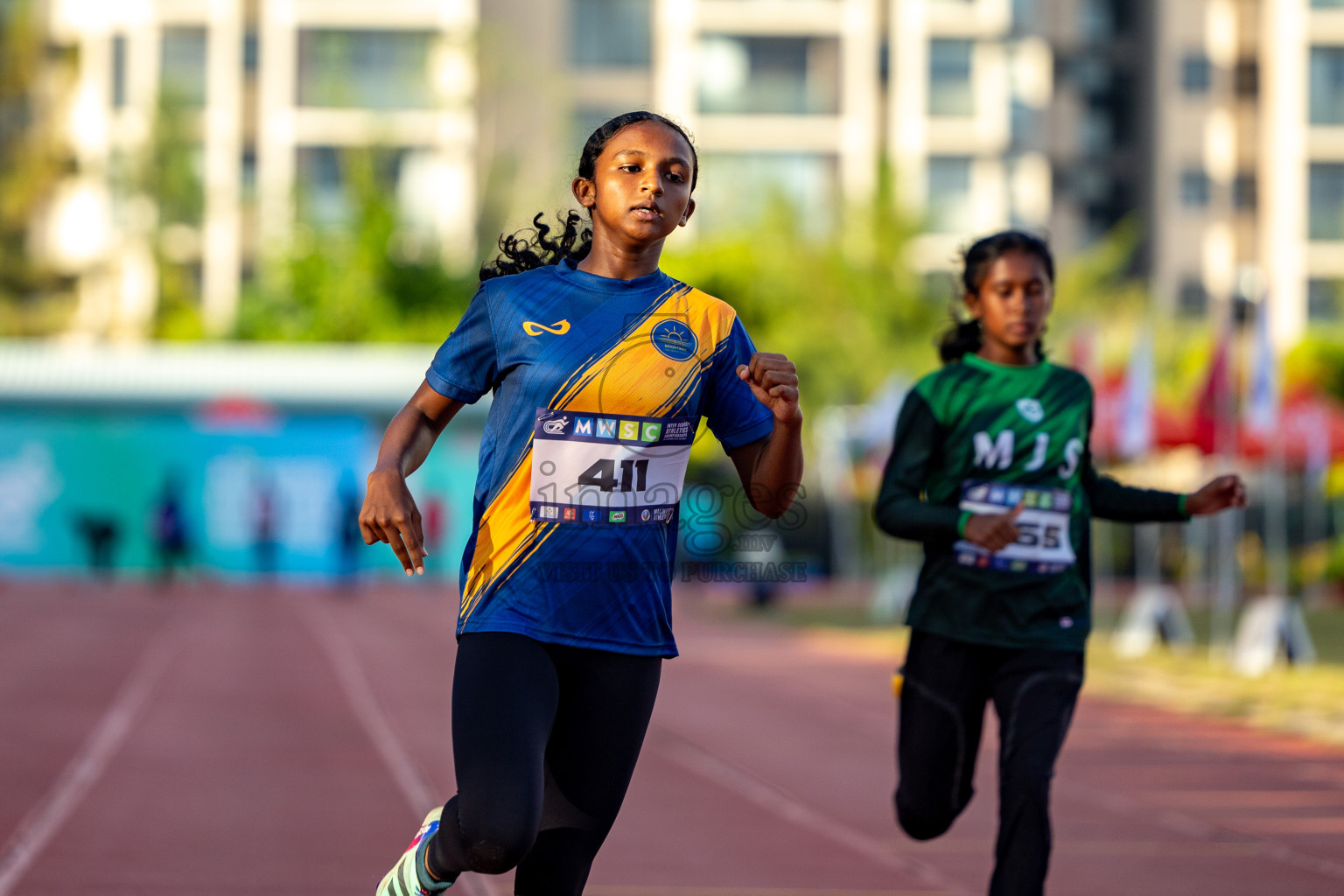 Day 1 of MWSC Interschool Athletics Championships 2024 held in Hulhumale Running Track, Hulhumale, Maldives on Saturday, 9th November 2024. 
Photos by: Hassan Simah / Images.mv