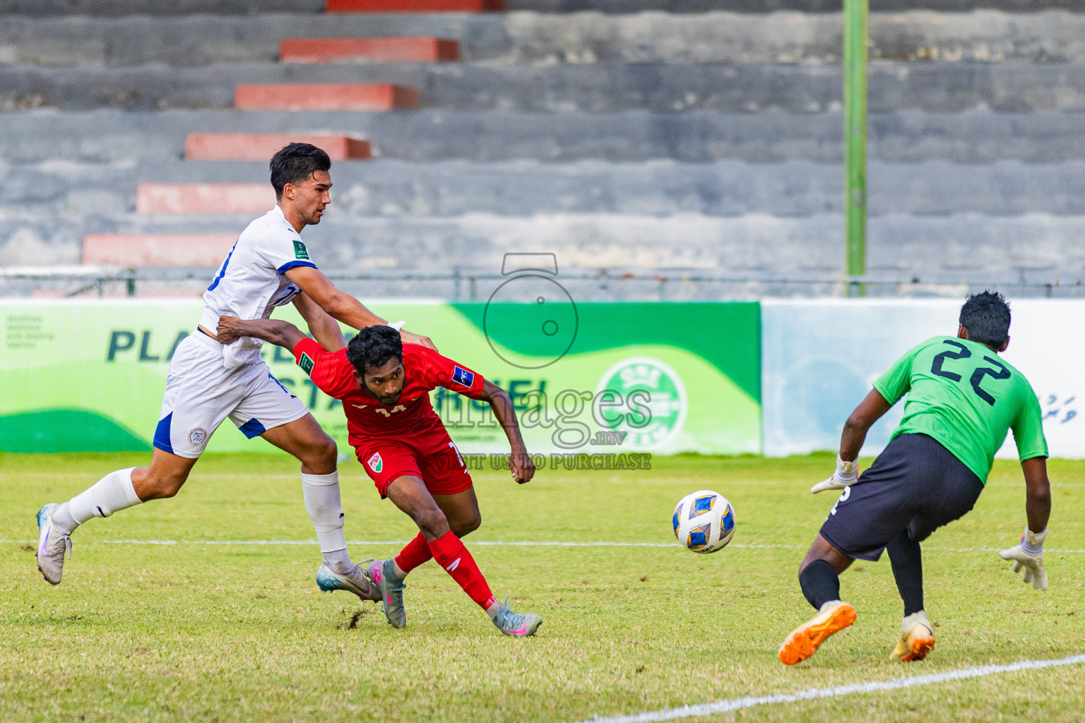 Maldives vs Philippines in AFC Asian Cup Qualifies held in National Football Stadium, Male', Maldives on Tuesday, 18th November 2025. Photos: Areef Adam / Images.mv