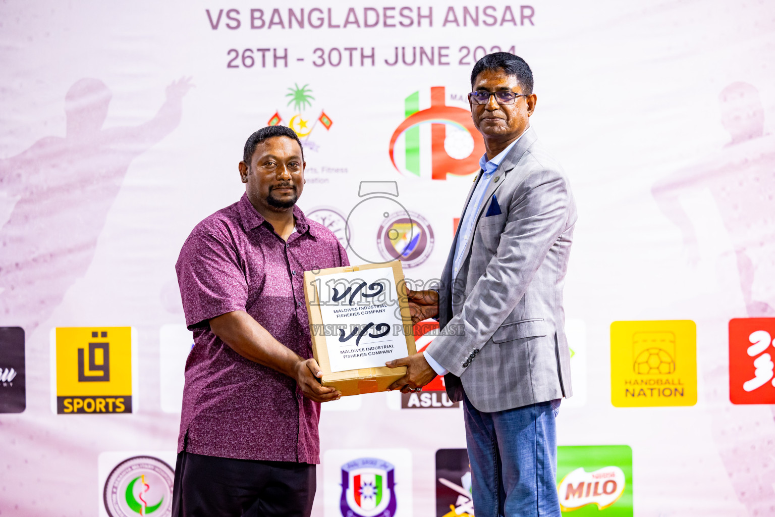 U-19 National Team vs Bangladesh Ansarvdp from Handball International Friendly Series held in Handball ground, Male', Maldives on Sunday, 30th June 2023 Photos: Nausham Waheed/ Images.mv