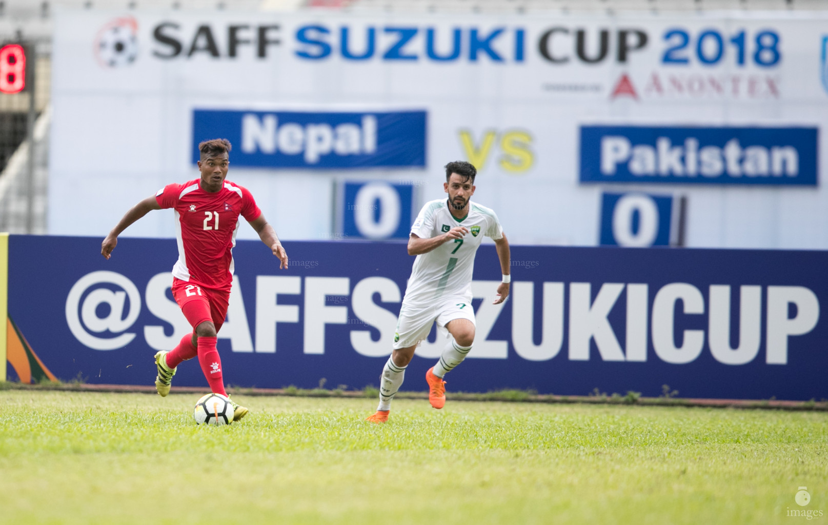 Pakistan vs Nepal in SAFF Suzuki Cup 2018 in Dhaka, Bangladesh, Monday, September 04, 2018. (Images.mv Photo/Hussain Sinan).