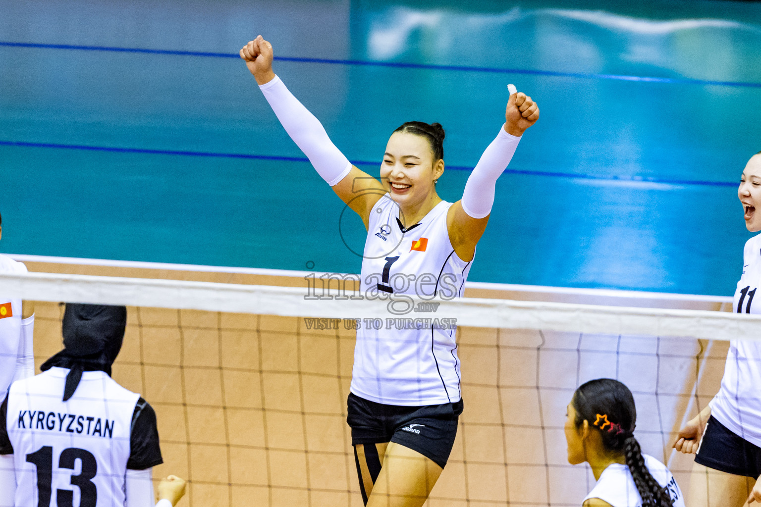 Kyrgyzstan vs Sri Lanka in Day 3 of CAVA U20 Woman's Volleyball Championship 2024 was held in Social Center, Male', Maldives on 20th July 2024. Photos: Nausham Waheed / images.mv