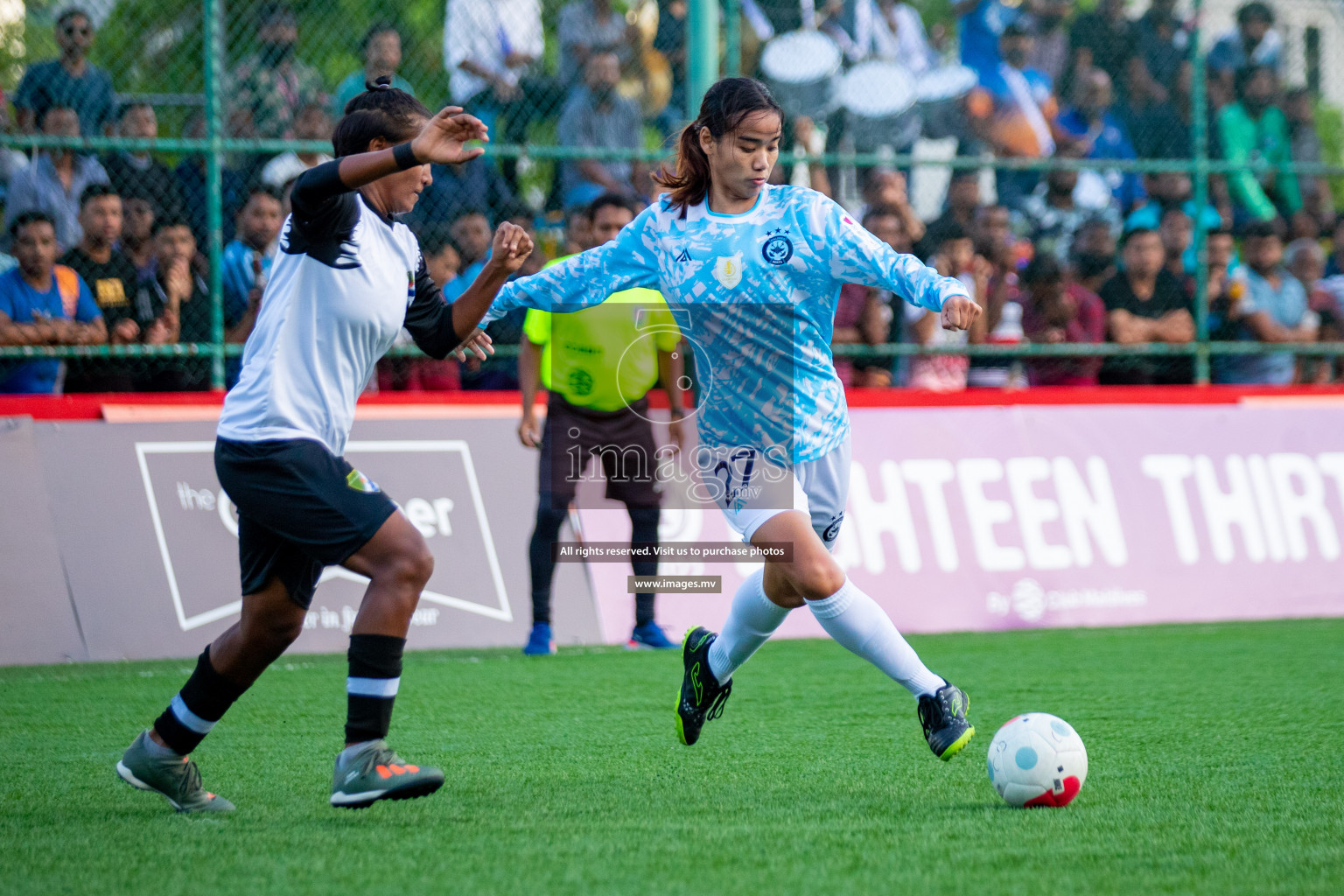 MPL vs DSC in Eighteen Thirty Women's Futsal Fiesta 2022 was held in Hulhumale', Maldives on Monday, 17th October 2022. Photos: Hassan Simah, Mohamed Mahfooz Moosa / images.mv