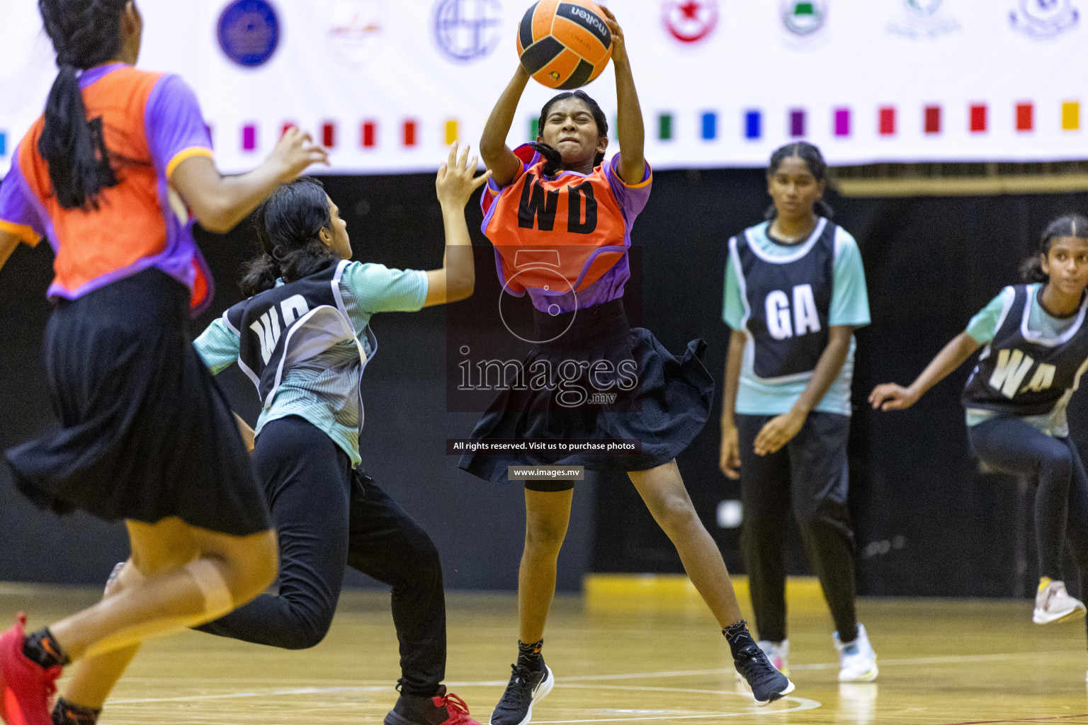 Final of 24th Interschool Netball Tournament 2023 was held in Social Center, Male', Maldives on 7th November 2023. Photos: Nausham Waheed / images.mv