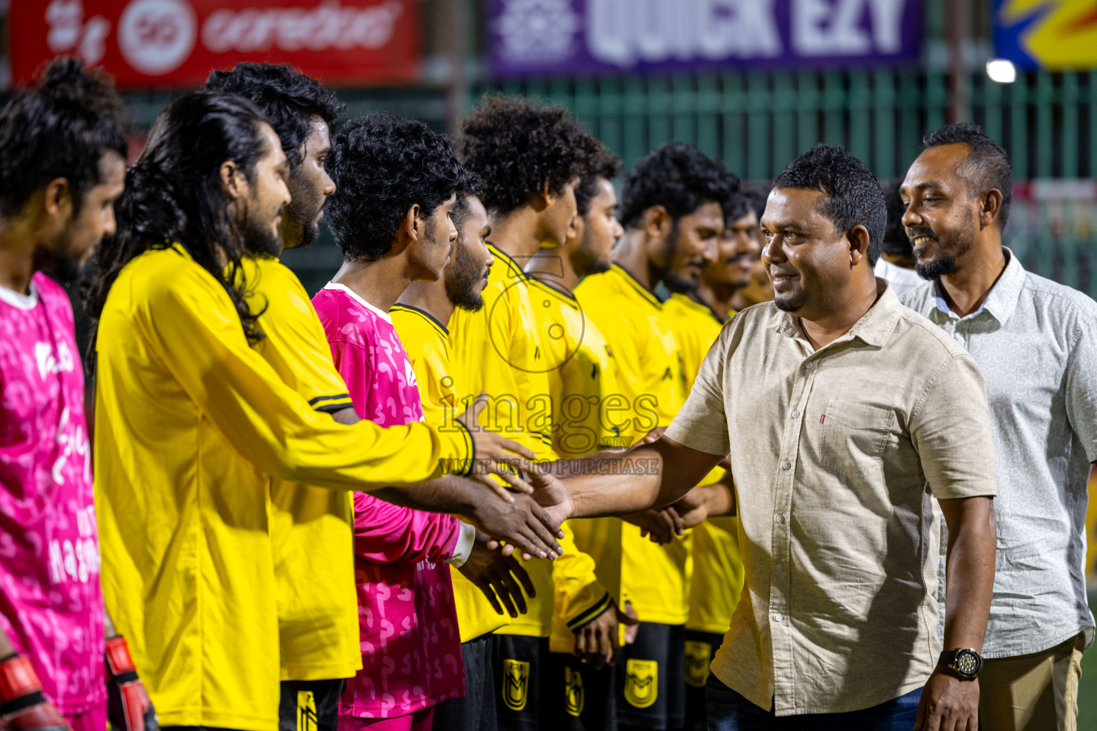 F. Biledhoo VS F. Magoodhoo in Day 7 of Golden Futsal Challenge 2025 was held on Saturday, 11th January 2025, in Hulhumale', Maldives Photos: Hassan Simah / images.mv