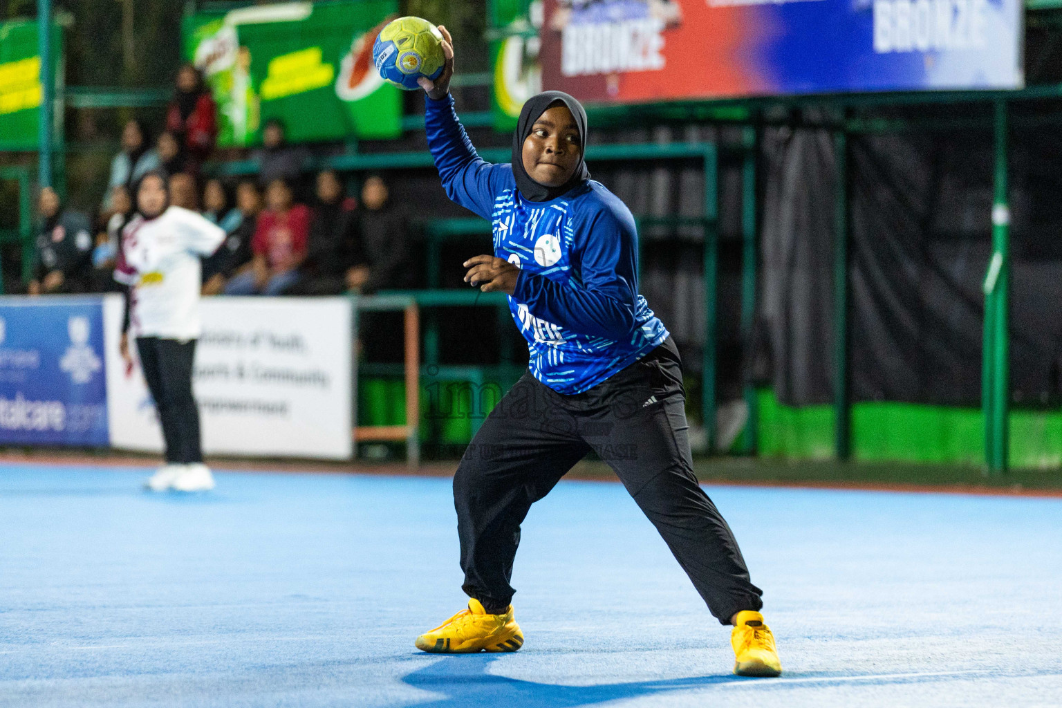 Day 14 of 10th National Handball Tournament 2023, held in Handball ground, Male', Maldives on Monday, 11th December 2023 Photos: Nausham Waheed/ Images.mv