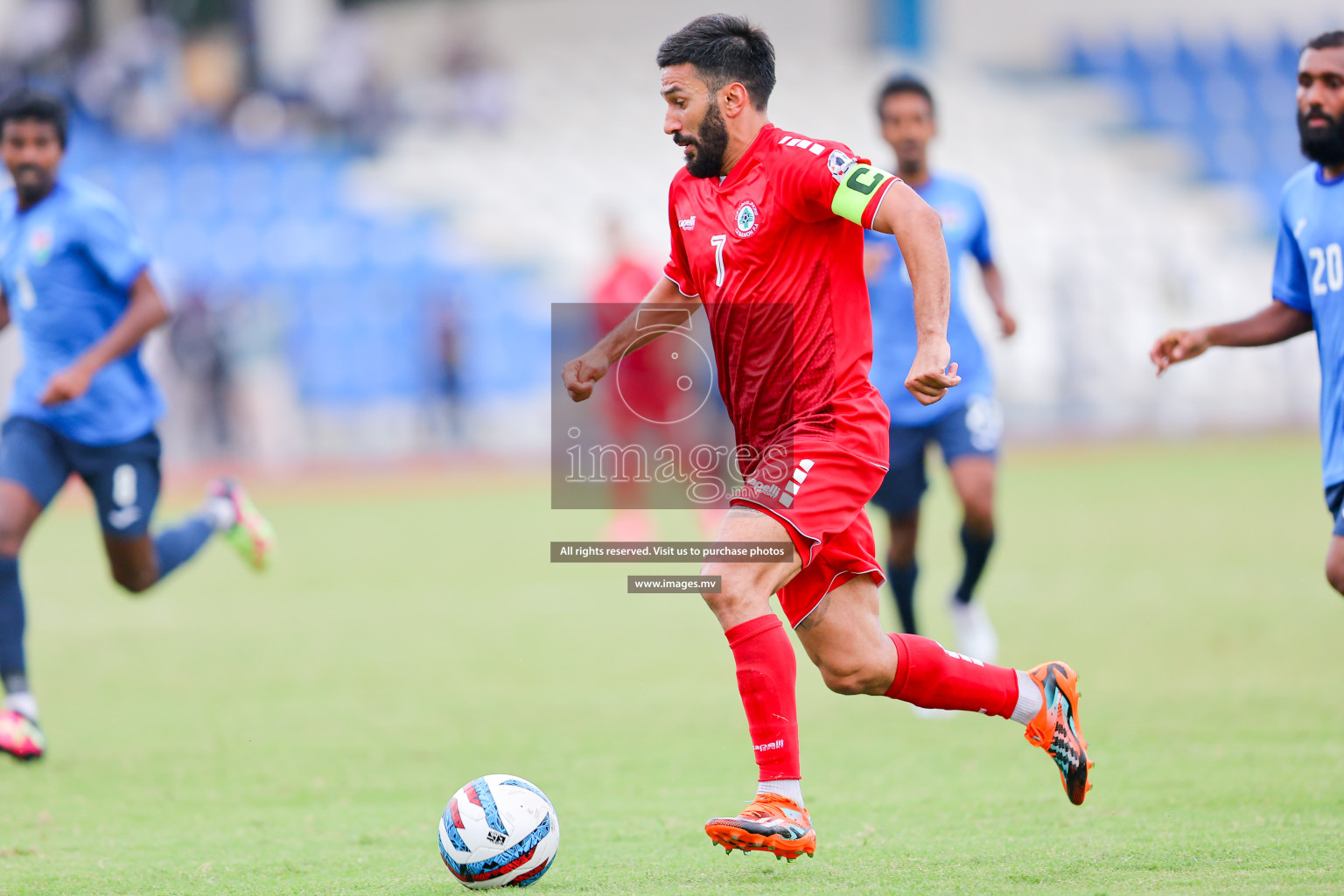 Lebanon vs Maldives in SAFF Championship 2023 held in Sree Kanteerava Stadium, Bengaluru, India, on Tuesday, 28th June 2023. Photos: Nausham Waheed, Hassan Simah / images.mv