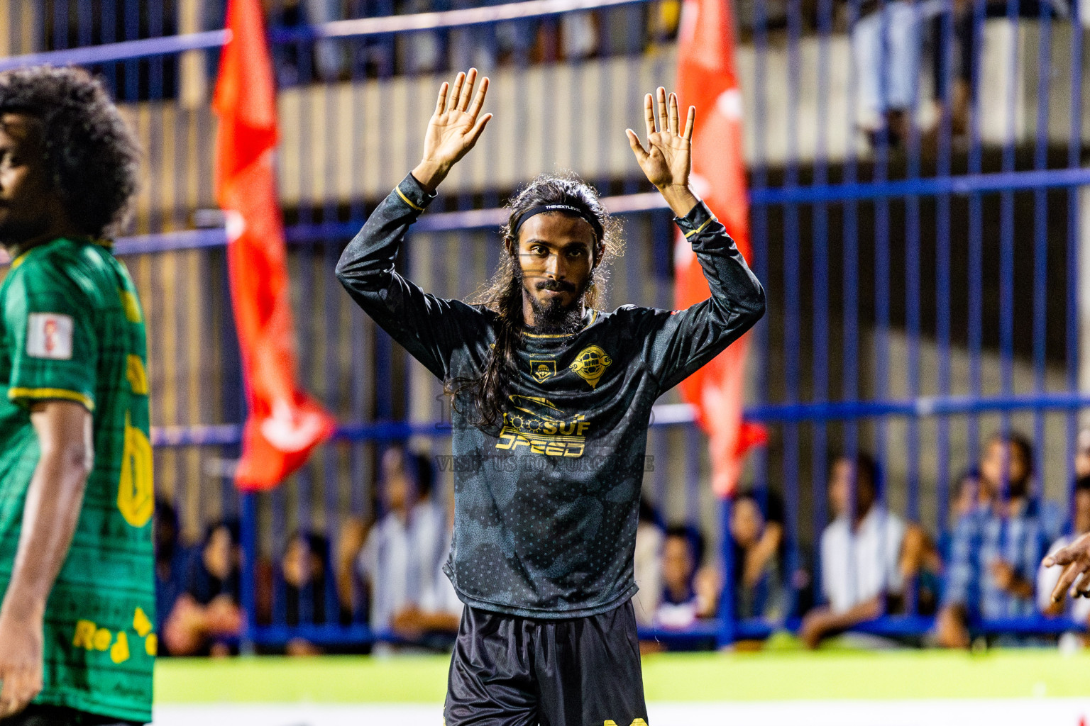 Muring FC vs Afro SC in Semi Final of Eydhafushi Futsal Cup 2024 was held on Monday , 15th April 2024, in B Eydhafushi, Maldives Photos: Nausham Waheed / images.mv