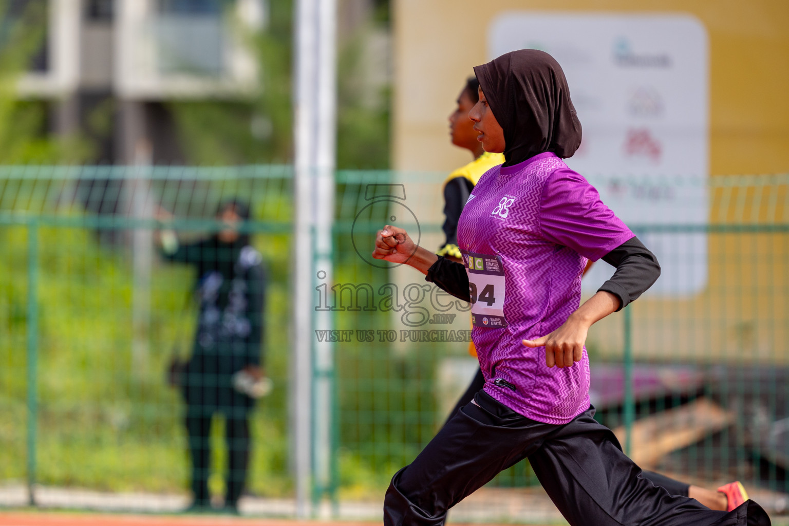 Day 2 of MWSC Interschool Athletics Championships 2024 held in Hulhumale Running Track, Hulhumale, Maldives on Sunday, 10th November 2024. 
Photos by:  Hassan Simah / Images.mv