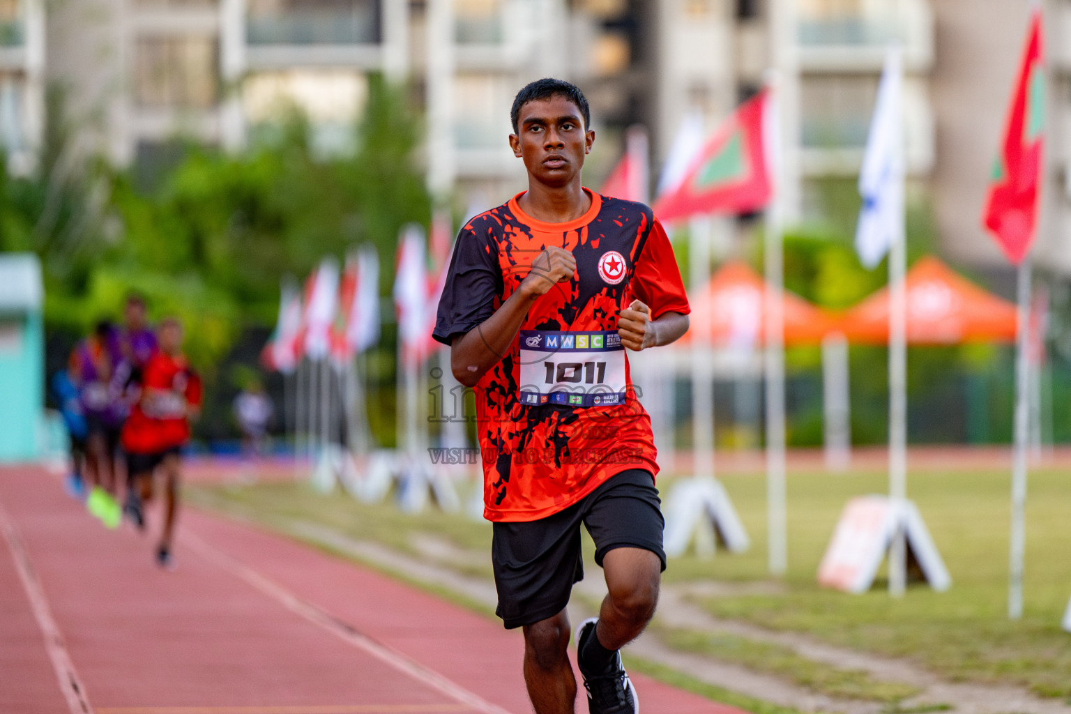 Day 1 of MWSC Interschool Athletics Championships 2024 held in Hulhumale Running Track, Hulhumale, Maldives on Saturday, 9th November 2024. 
Photos by: Hassan Simah / Images.mv