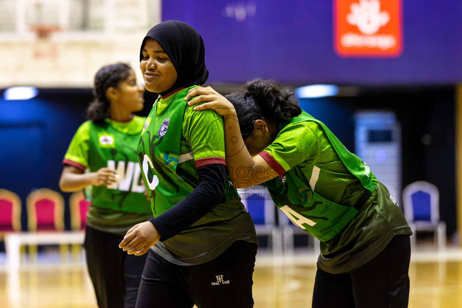 Young Netters B vs Fionti SC in Day 5 of 3rd Netball Junior Championship, held at Social Center on Thursday 23rd January 2025 . Photos: Shuu Abdul Sattar / images.mv