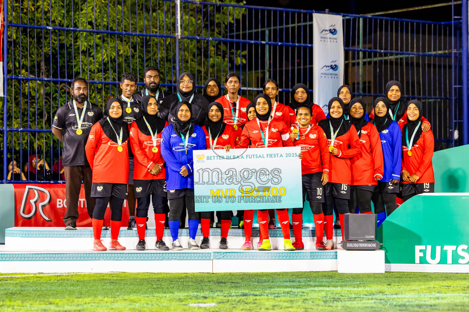 Closing Ceremony of Better in Baa Futsal Fiesta 2025 held in B. Eydhafushi, Maldives on Monday, 17th November 2025. Photos: Nausham Waheed / images.mv